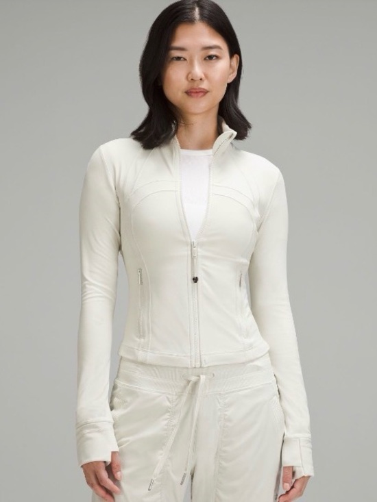 lululemon athletica Jackets & Blazers - lululemon athletica Cream Zip-Up Bomber Jacket